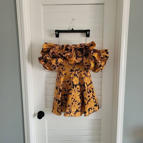 Acler York Dress in Night Garden Print US 2 - Picture 6 of 15